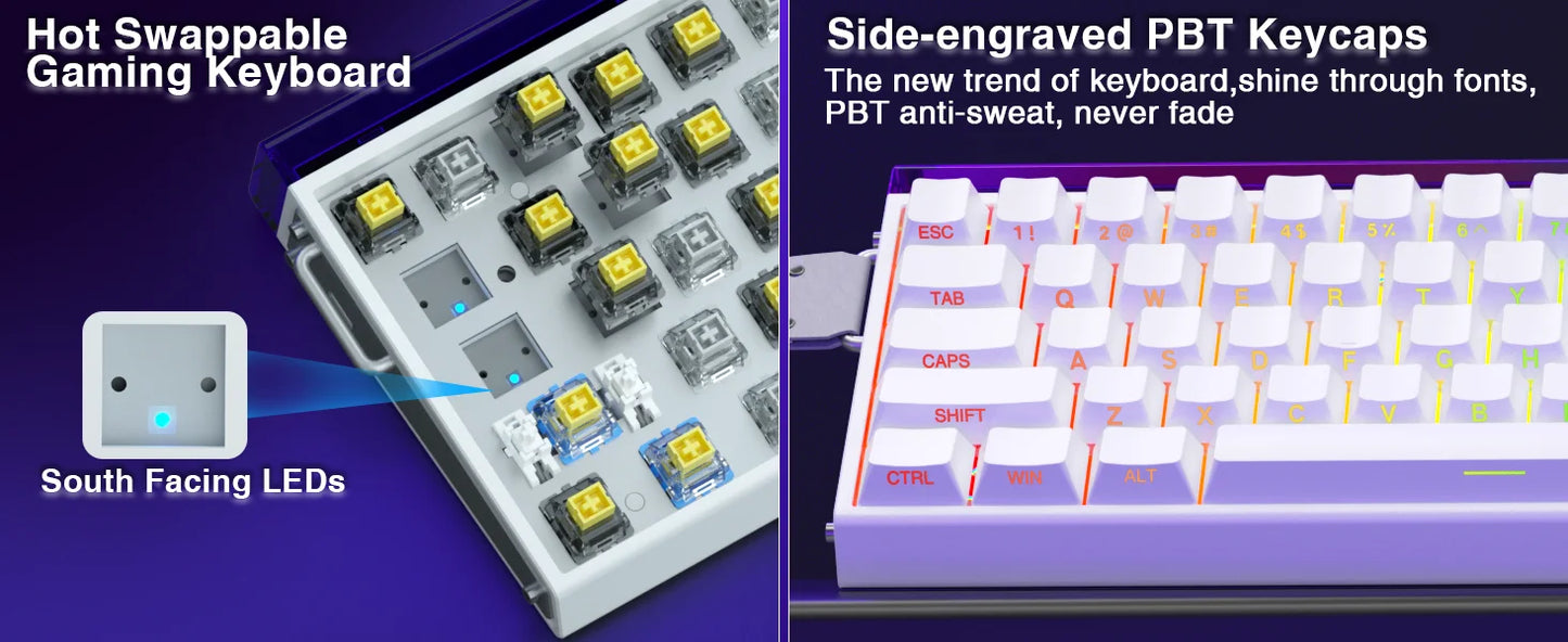 Teclado de juego mecánico con interruptor magnético al 60 por ciento 8KHz