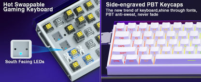 Teclado de juego mecánico con interruptor magnético al 60 por ciento 8KHz