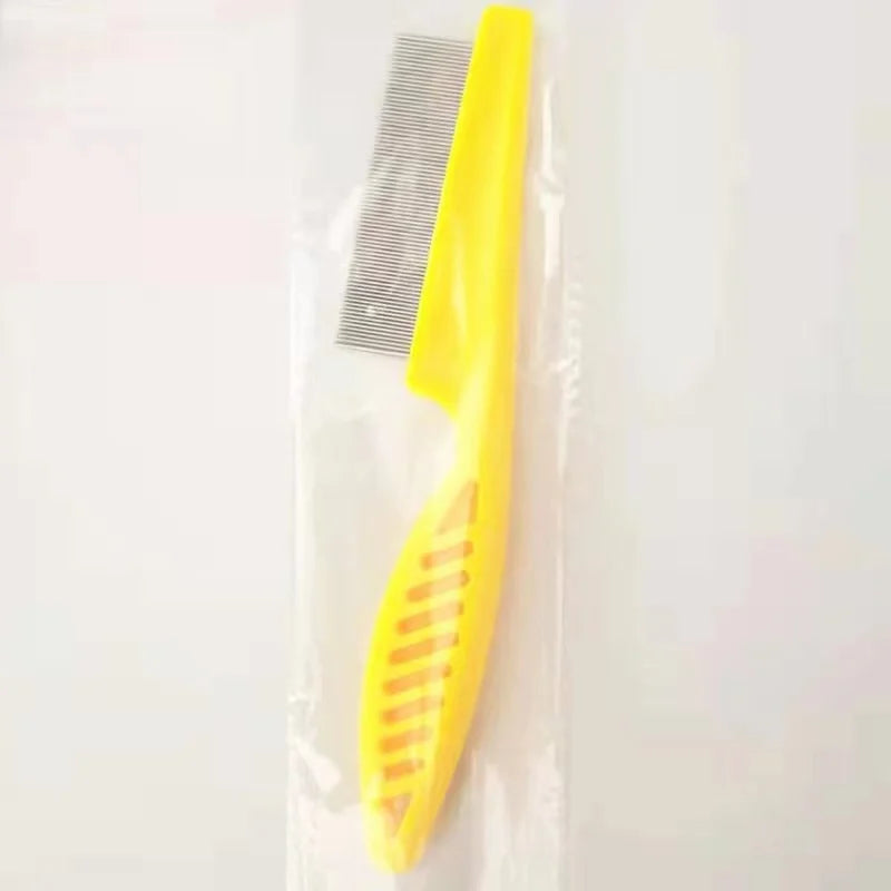 Stainless Steel Pet Grooming Comb - Flea & Shedding Brush for Cats & Dogs, Massage Tool