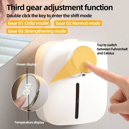Wall-mounted Automatic Soap Dispenser with Infrared Sensor Touchless Foam USB Rechargeable
