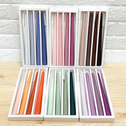 Spitzkerzen 4er Pack Schlank Duftend Rauchfrei Lang Ast Hochzeit Tischdekoration Herbst 2025 DIY Mittelstücke
