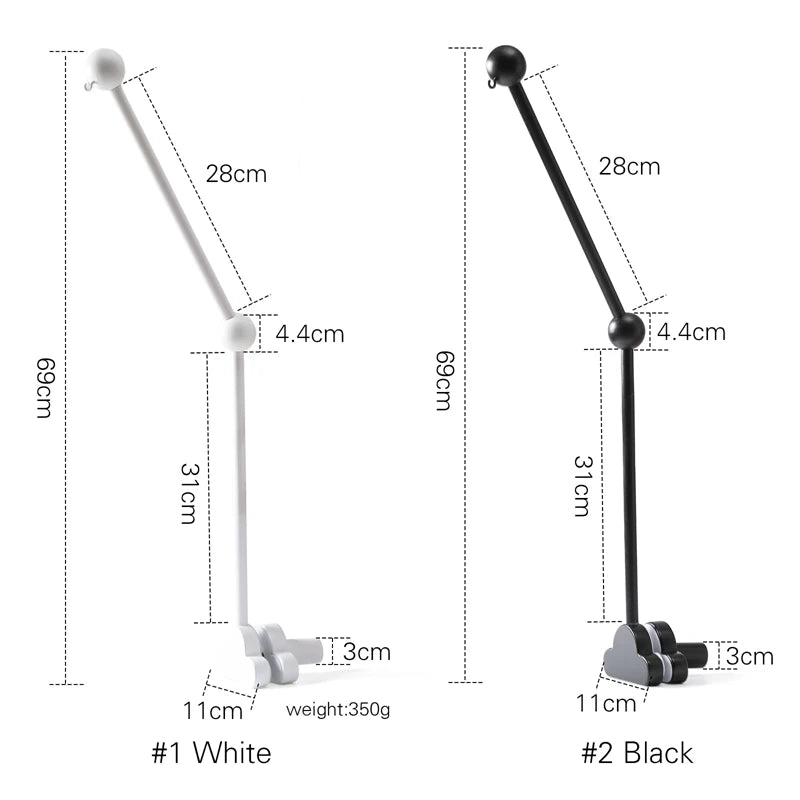 Móvil de cuna de conejo de madera Juguetes sensoriales para recién nacidos Suave