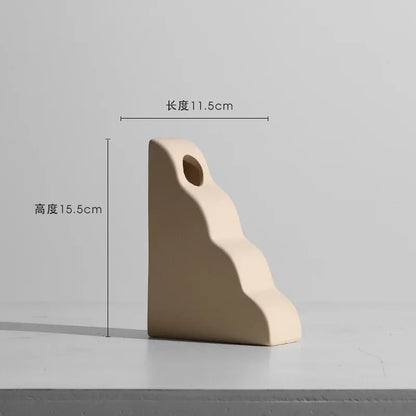 Keramisk vase embryo skulpturell bordvase nordisk minimalistisk hjemmeinnredning høst 2025 ideell for tørket blomstervisning