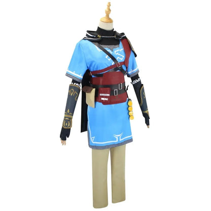 Legend of Zelda Breath of the Wild Link Cosplay Costume Set with Cloak for Adults Kids Halloween 2026
