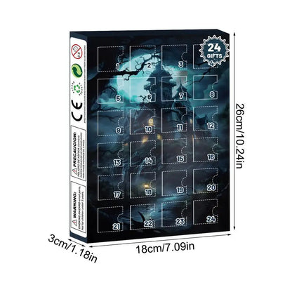 Calendario de Adviento de Halloween 24 Días Decoración de Mesa Coleccionable