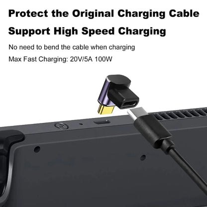 Adaptador Usb C 40Gbps Extensor de 90 Grados en Ángulo Recto 100W