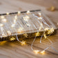 Battery-Powered Star LED Fairy Lights - 30 LED String Lights for Christmas, Weddings, and Parties, Silver Cable, 6m Length