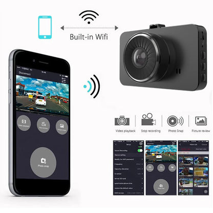 Car WiFi Full HD 1080P Dash Cam with Night Vision and GPS Logger