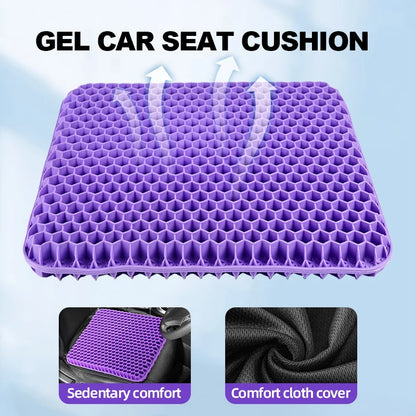Gel Seat Cushion Breathable Honeycomb Design for Office Chair Car Seat Summer 2026 Back Tailbone Pain Relief