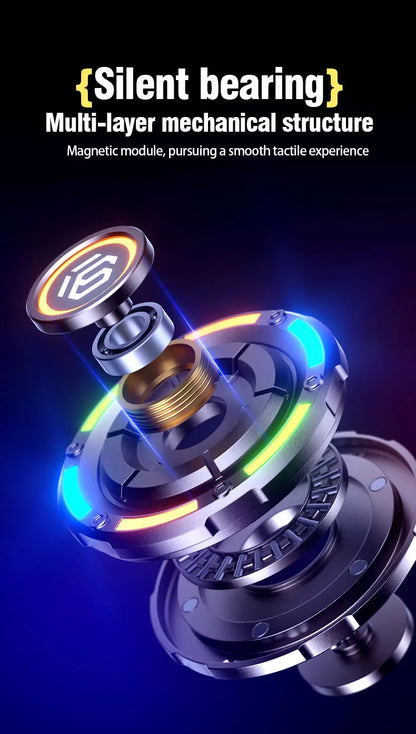 EDC Fidget Spinner Metal Luminous Push Card Coin Stress Toy