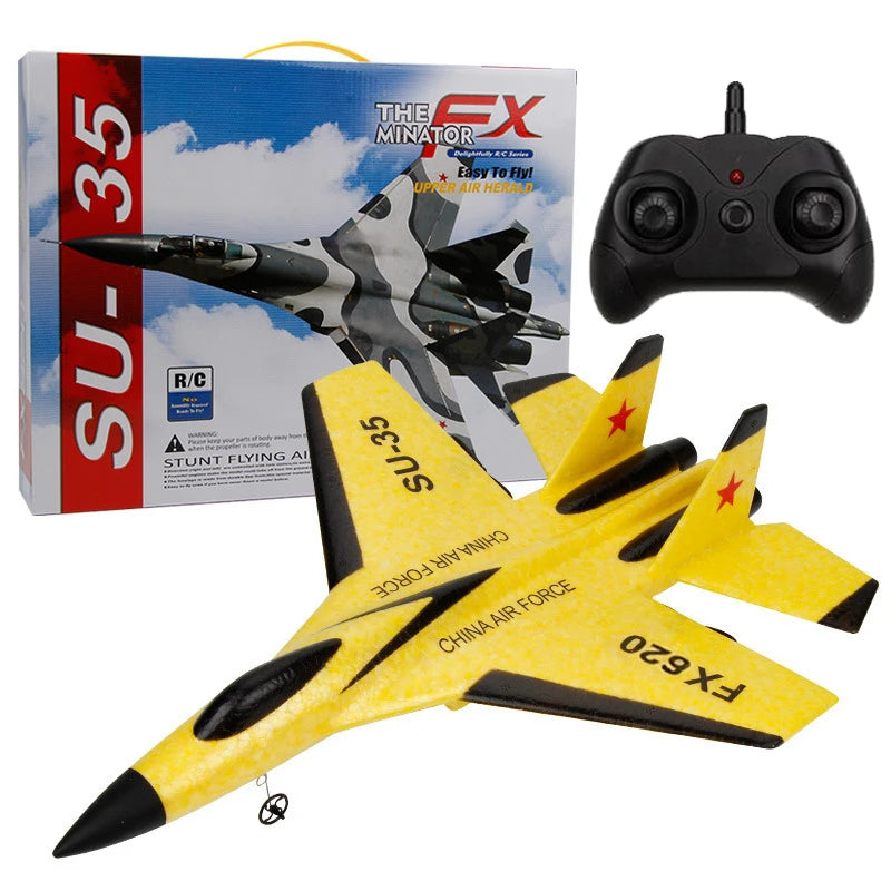 EPP Remote Control SU-35 Fighter Plane - 2.4G Glider Aircraft for Kids, Easy to Fly Toy