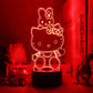 Hello Kitty 3D Anime LED Night Light - Cute Bedroom Lamp