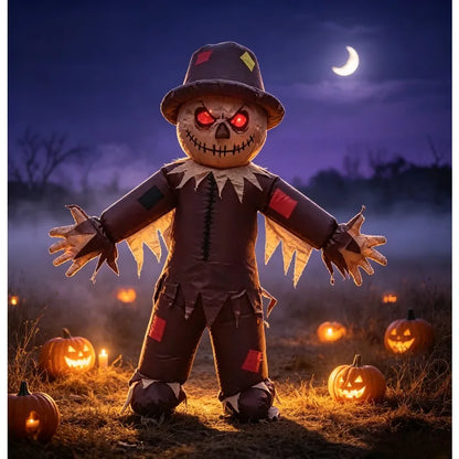 Opblaasbaar Halloween-cosplaykostuum als vogelverschrikker, themafeest met een kwaadaardig horrorthema, outfit voor optredens voor volwassenen 2026