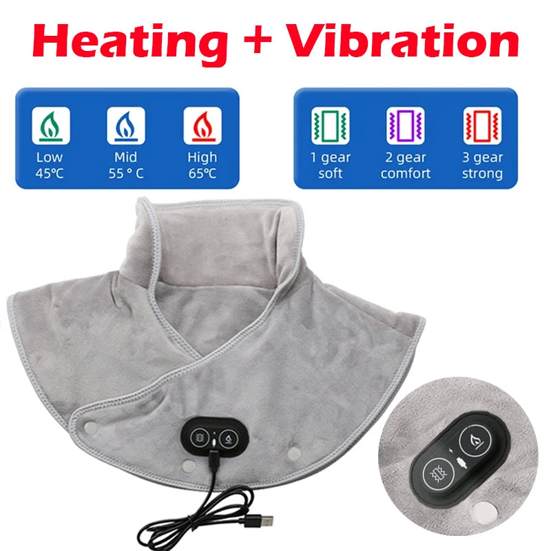 Neck Shoulder Heating Massager Infrared Vibration Therapy Pad – Pain Relief 2026