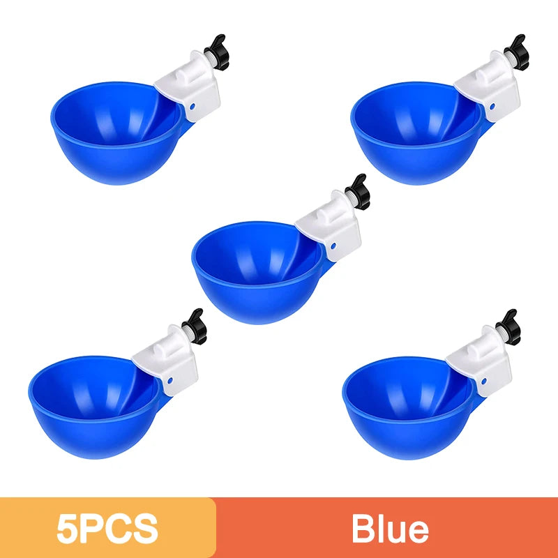 Automatic Chicken Watering Cups Kit - 5/10PCS Poultry Feeder for Ducks, Turkeys, Quails