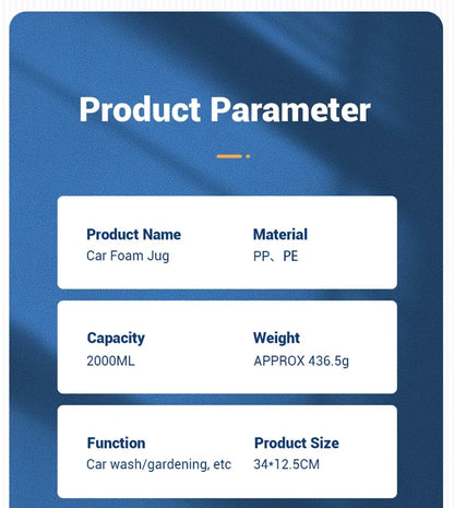 Car Wash Foam Sprayer Bottle Manual Air Pressure Gun