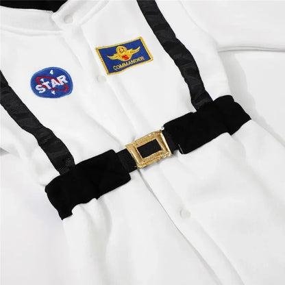 Baby Toddler Astronaut Embroidered Space Suit Jumpsuit Cosplay Costume Long Sleeve Halloween 2026