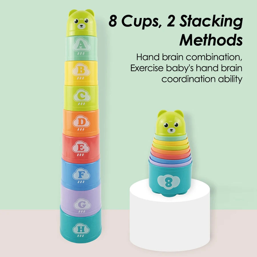 Speed Stack Challenge Cup Game - Educational Brain Development Toy for Kids, Coordination and Reflex Training Activity