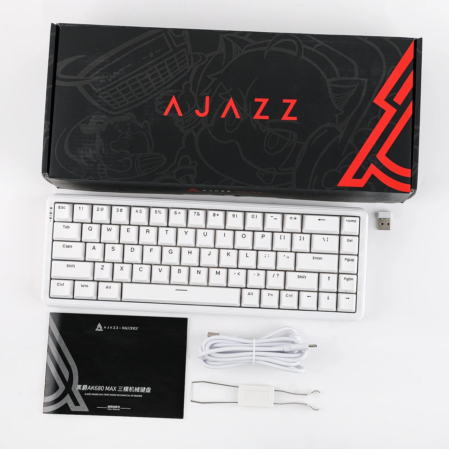 Teclado mecánico 68 teclas inalámbrico Bluetooth RGB efecto Hall