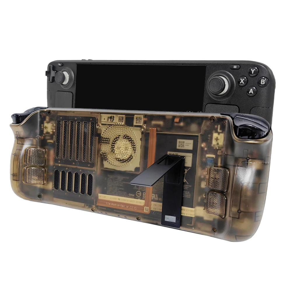 Cubierta trasera transparente para refrigeración de Steam Deck con soporte de soporte