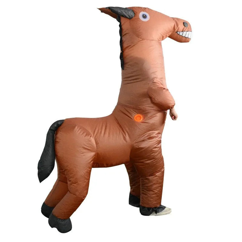 Opblaasbaar paardenkostuum voor Halloween, carnavalsfeest en verkleedpartijen, mascottekostuum voor volwassenen 2026