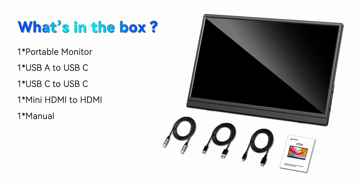 Portable 15.6 Inch 1080P Gaming Monitor 60Hz Second Screen