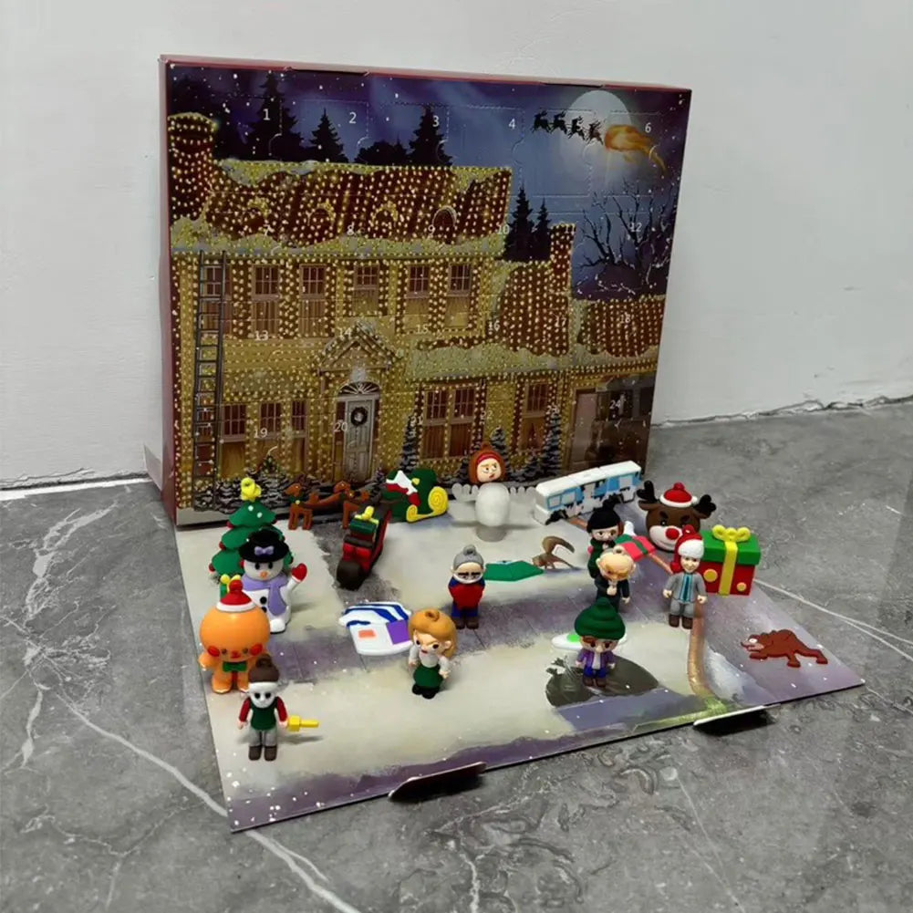 Calendario de Adviento 24 Días Figuras 3D Regalo de Cuenta Regresiva de Navidad