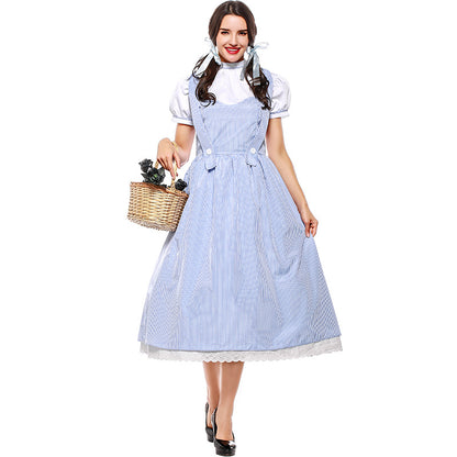 Dorothy blå gingham kjole kostyme Halloween 2025 cosplay