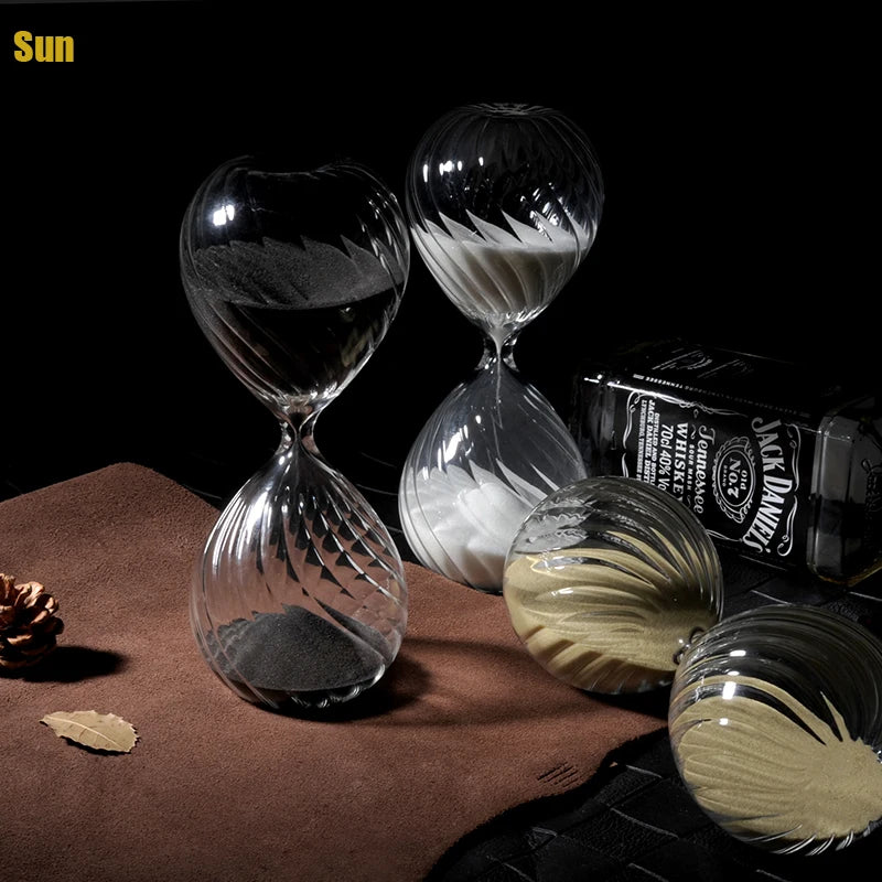 Timeglas Timer 30-Minutters Moiré Bølgeglas Timeglas Dekoration Efterår 2025 Kaffebar Midtpunkt Og Funktionel Timer Gave