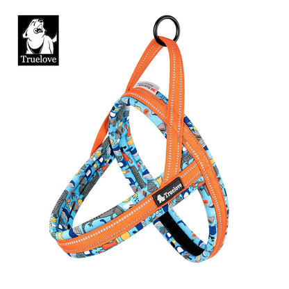 Arnés para perro floral de malla con chaleco acolchado arnés de ajuste rápido ajustable para todas las razas otoño 2025 cómodo para paseos