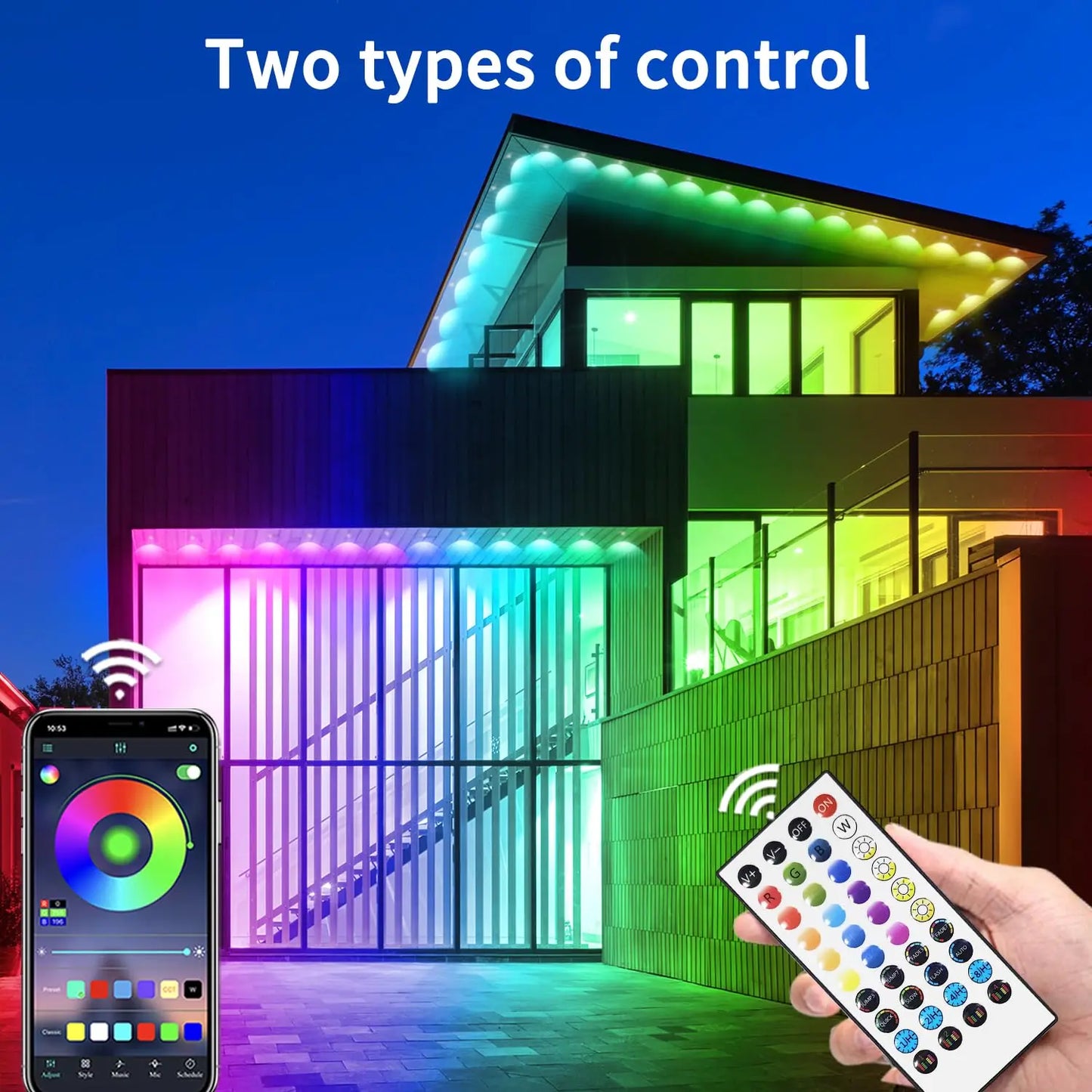LED Eaves Lights Waterproof Remote Controlled Outdoor