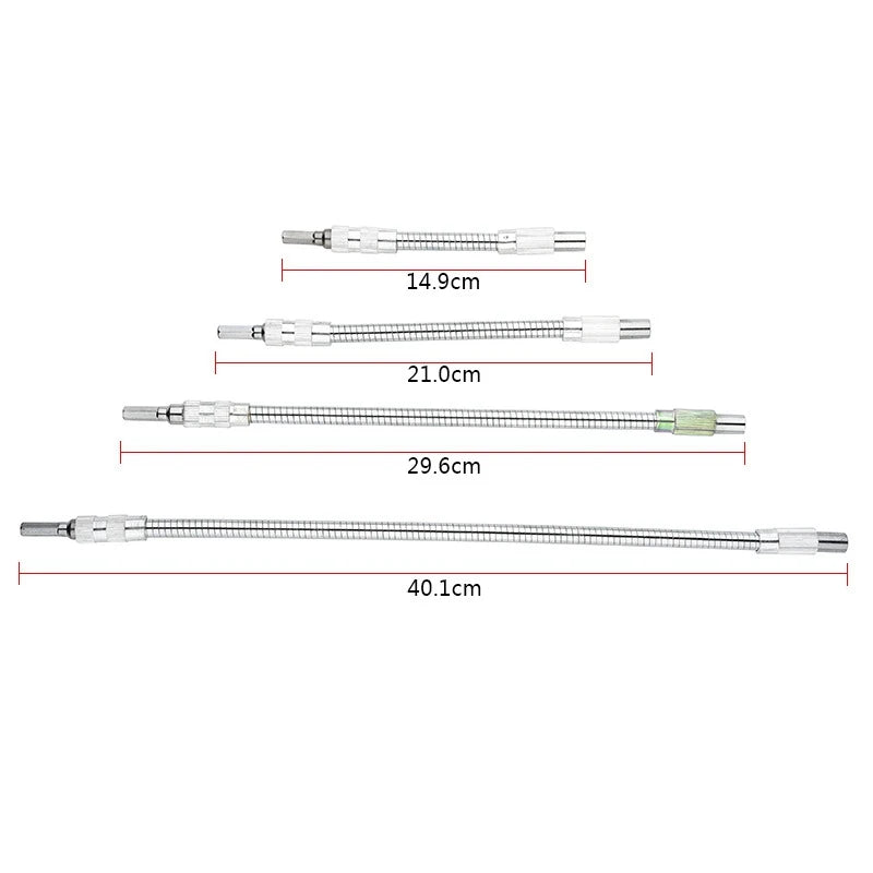 Flexibele asverlenging voor thuisgereedschap - boorhouder van 15 cm - 40 cm, accessoire voor slagschroevendraaier