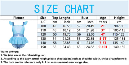 Quick-Dry Girls Two-Piece Swimsuit – Durable Princess Print, Cotton-Poly, For Beach and Pool