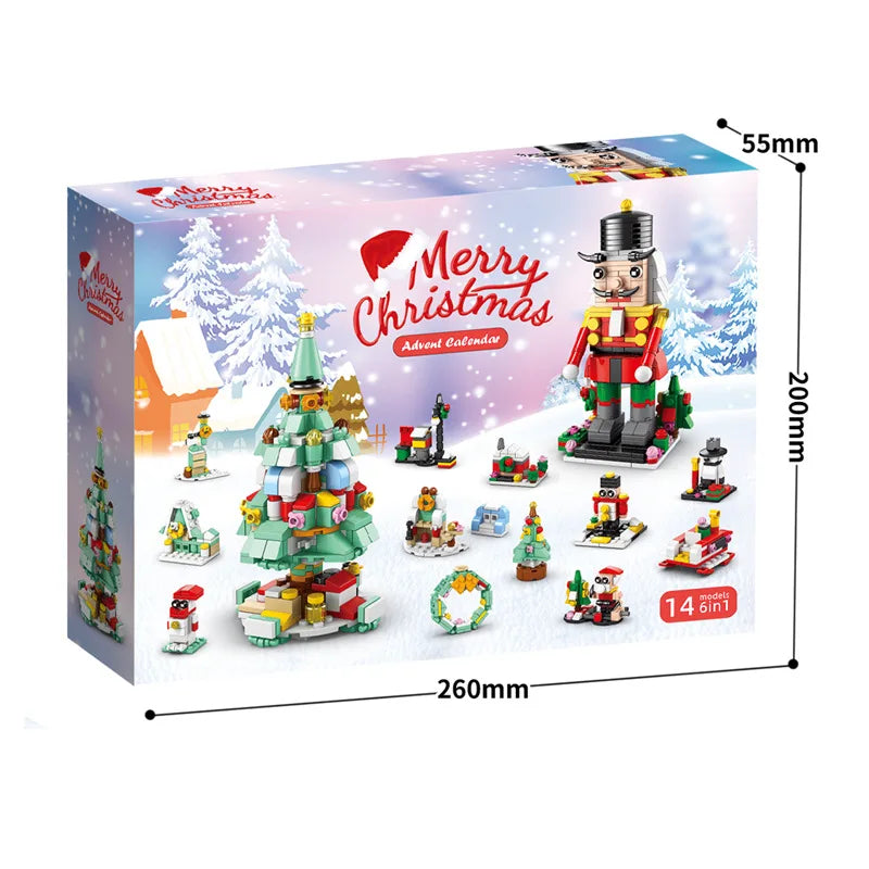 Calendario de Adviento de Bloques de Construcción de Navidad Kit DIY para Niños