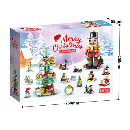 Calendario de Adviento de Bloques de Construcción de Navidad Kit DIY para Niños