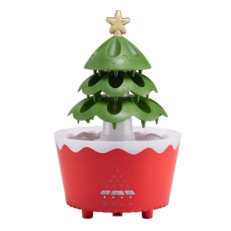 Remote Control Lucky Christmas Diffuser Tree Aromatherapy - Raindrop Humidifier for Home