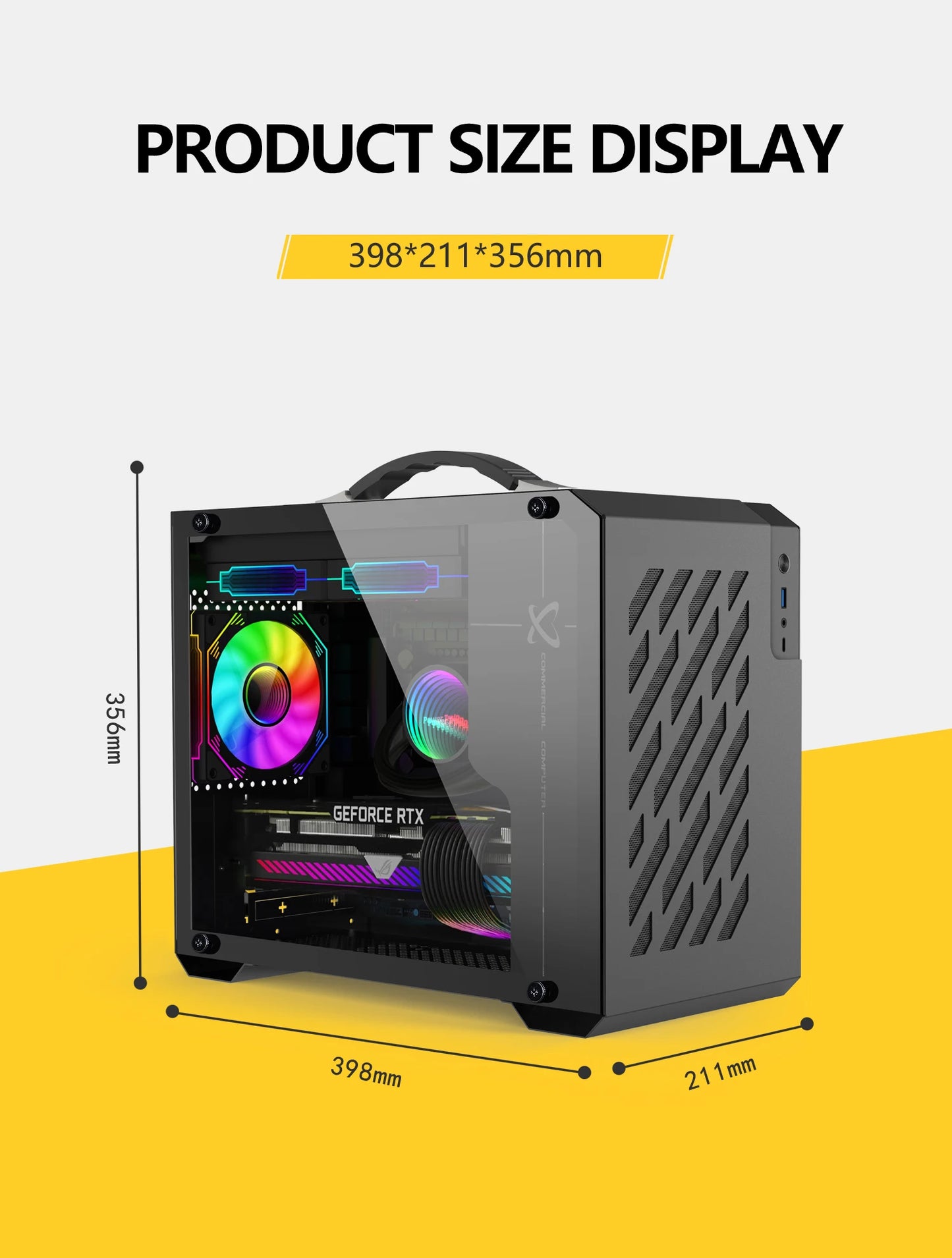 Boîtier Mini ITX Verre Latéral Refroidissement Liquide 240mm Portable