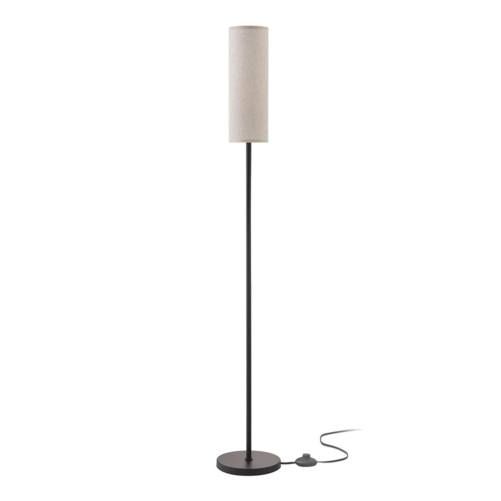 Japandi  Modern Floor Lamp With Fabric Shade Stepless Dimming