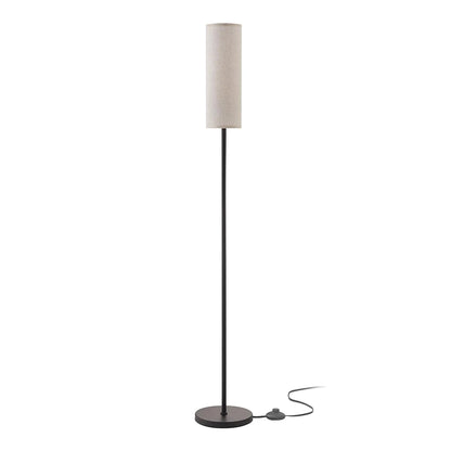 Japandi  Modern Floor Lamp With Fabric Shade Stepless Dimming