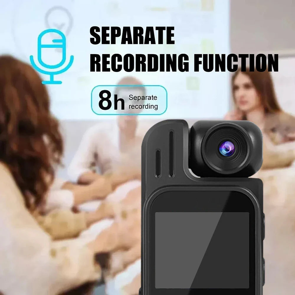 Body Camera 1.3 Inch Screen Mini Camcorder 1080P HD Infrared Night Vision Portable Video Recorder TikTok Viral 2025 Gift