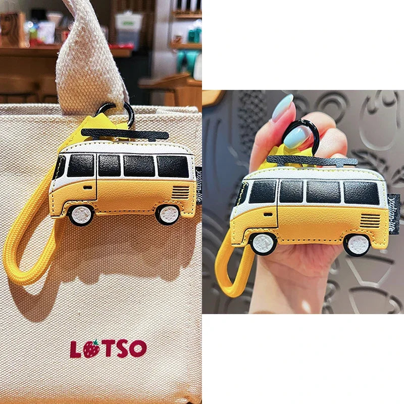 Läder Nyckelring Handgjord Transport Charm Gåva 2025