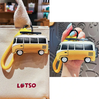 Läder Nyckelring Handgjord Transport Charm Gåva 2025