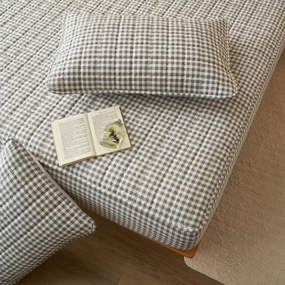 Protège-matelas matelassé à carreaux housse respirante antibactérienne literie automne 2025 sommeil frais