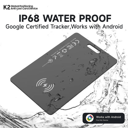 Smart Wallet Tracker Card IP68 Waterproof – Wireless Rechargeable Android Item Locator 2026