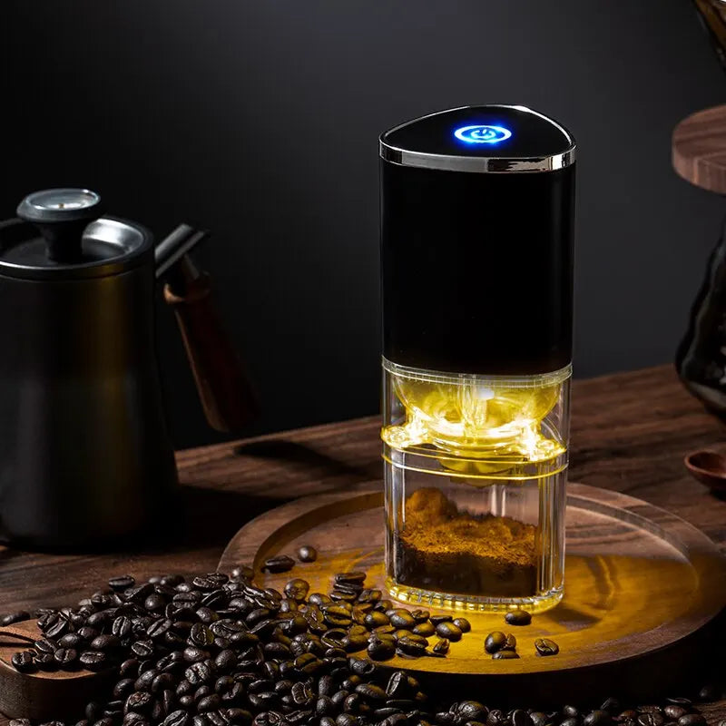 Kaffekvern USB C oppladbar bærbar elektrisk kvern med keramisk kjerne, fersk hjemme espresso høst 2025