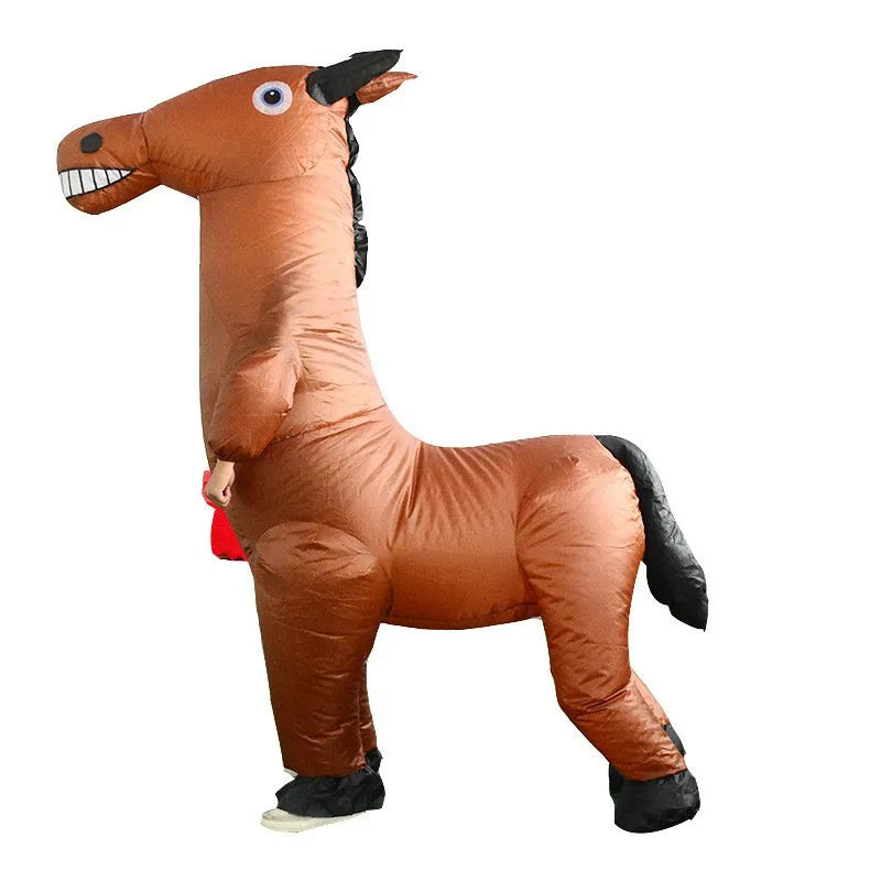 Opblaasbaar paardenkostuum voor Halloween, carnavalsfeest en verkleedpartijen, mascottekostuum voor volwassenen 2026