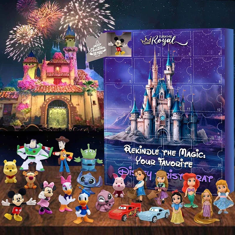 2024 Christmas Advent Calendar with Mickey, Minnie, Stitch & Hello Kitty Toys for Kids