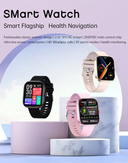 2025 Health Smartwatch BP+ECG+HRV+BG Monitor with SpO2, Heart Rate, Sleep & Fitness Tracking