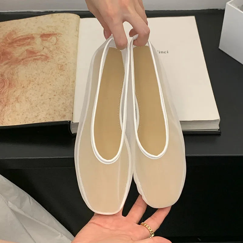 Lightweight Women Ballet Flats - Shallow Slip On Mesh