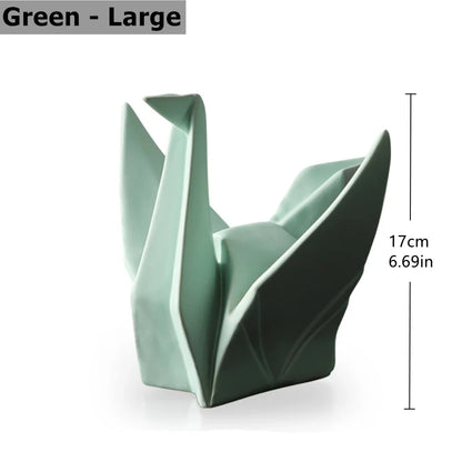 Ceramic Bird Statue Origami Sculpture Modern Desktop Home Decor Fall 2025 Accent Minimalist Office Gift
